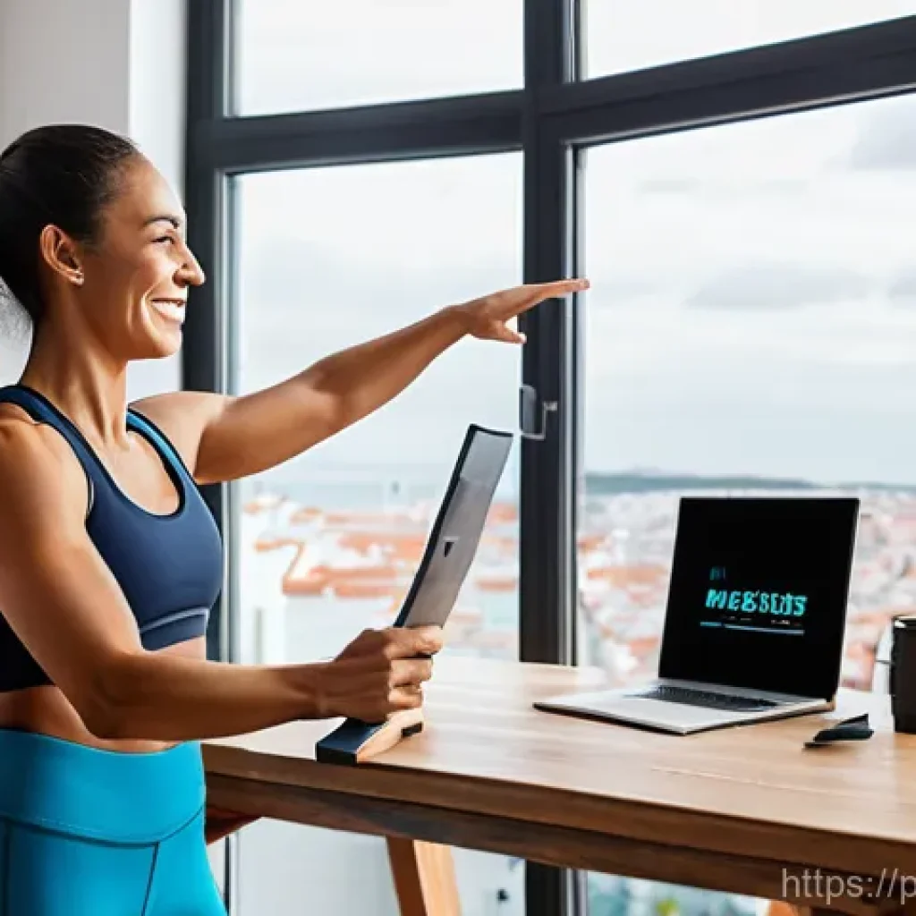 레저스포츠지도자 채용에 필요한 자격증 외 스펙 - **Prompt:** A dynamic Portuguese fitness instructor, in their early 30s, with a radiant smile and an...