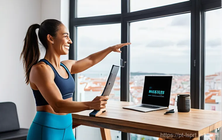 레저스포츠지도자 채용에 필요한 자격증 외 스펙 - **Prompt:** A dynamic Portuguese fitness instructor, in their early 30s, with a radiant smile and an...