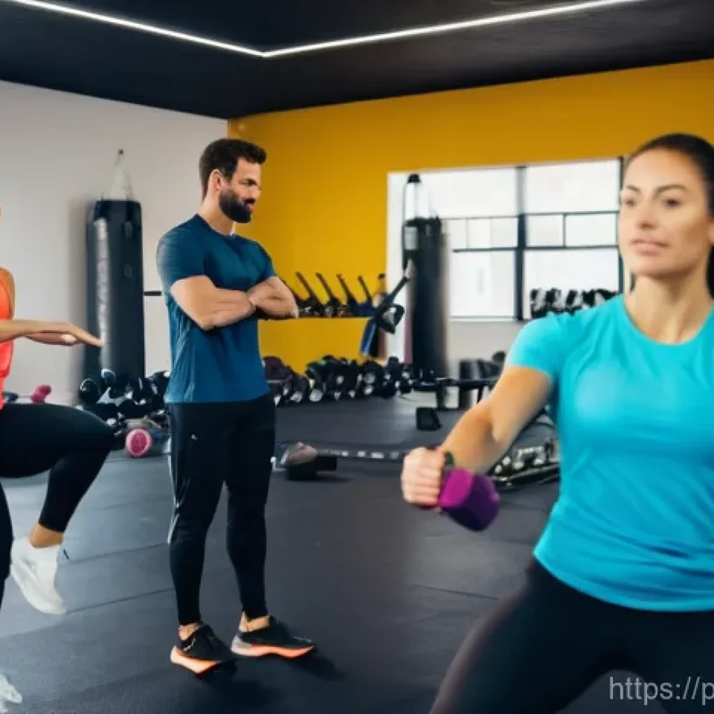 레저스포츠지도자 실무에서 유용한 어플리케이션 - **Prompt:** "A Portuguese female fitness instructor, in her late 30s, with a warm and encouraging ex...