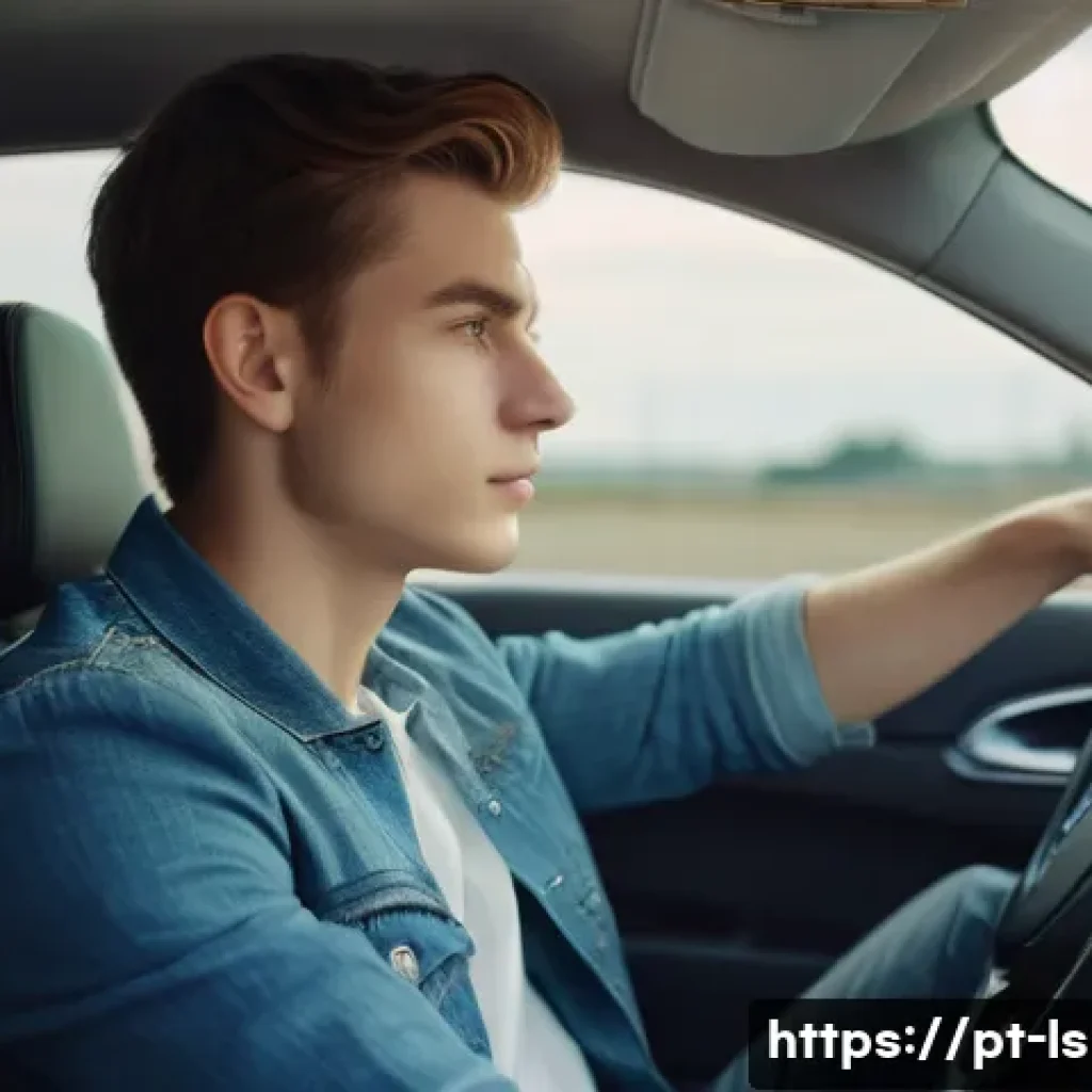 레저스포츠지도자 실기시험 연습 시나리오 작성법 - **Prompt:** A focused young adult, dressed in casual yet neat attire, sits calmly in the driver's se...