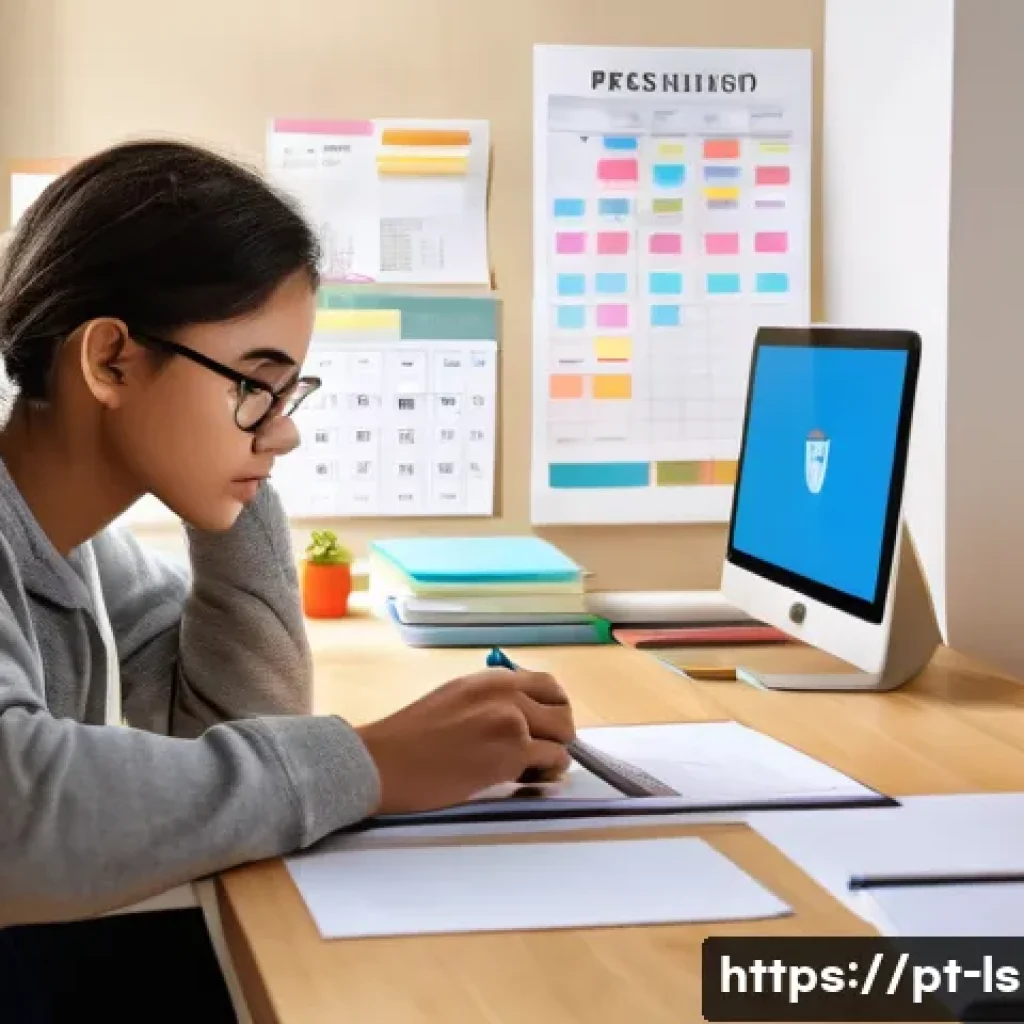 레저스포츠지도자 자격증 준비 중 흔히 하는 실수 - A focused young adult studying at a cozy home desk in Brazil, surrounded by colorful study materials...