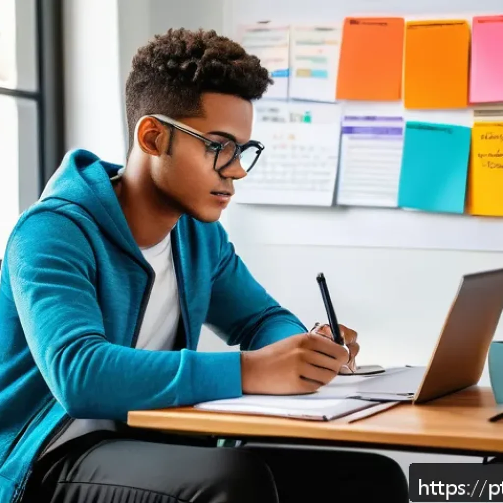 레저스포츠지도자 자격증 공부 시 유용한 자료 - A well-organized study desk in a bright, quiet room with natural sunlight streaming through a window...
