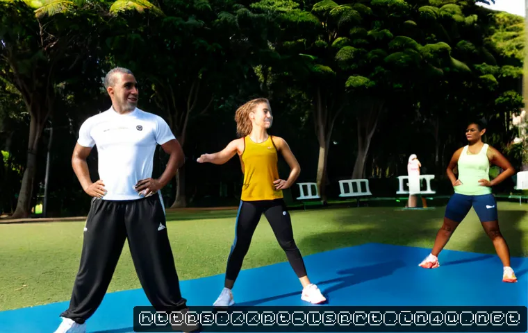 Home 17 레저스포츠지도자 취업 시 가장 중요한 스펙 - Photorealistic Brazilian leisure sports instructor leading a small mixed-age group through a safe ou...